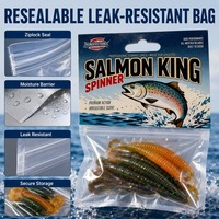 Sac en plastique personnalisé pour appâts de pêche, avec sac en mylar auto-scellant recyclable avec fenêtre