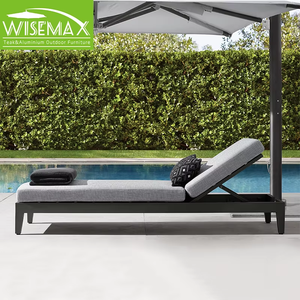 أثاث WISEMAX لجميع الأحوال الجوية ، أثاث بجانب المسبح ، إطار من الألومنيوم ، ووسادة مقاومة للماء ، كراسي التشمس لحديقة وحمام السباحة - Product Image 2