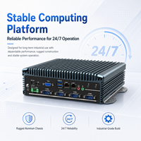 Mini PC compact sans ventilateur avec processeur I3-6005U, I5-6200U, I7-6500U, double LAN, 6 ports COM, USB, HD, VGA, SSD pour Kiosque, Passerelle, Contrôle de Point de Borne