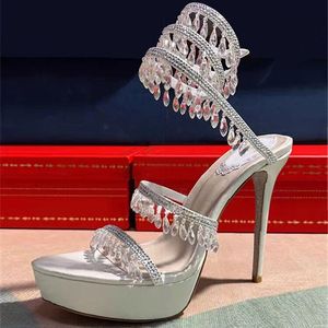 Sandalias Plataforma Pearl Sandals Shoes Platform Around Ankle <b>Wrap</b> Heels for Women New - Product Image 3