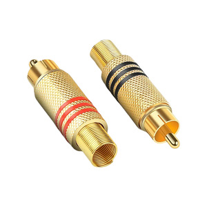 Conector RCA Phono de 6 mm, Chapado en Oro, Montaje en Panel, Conector de Audio y Video, Cable de Audio Estéreo - Product Image 2