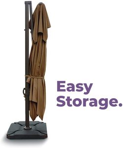 Parasol <span class=keywords><strong>de</strong></span> <span class=keywords><strong>jardin</strong></span> Roma pour restaurant, design moderne, imperméable, 9 x 12 pieds, vente en gros, en promotion - Product Image 6