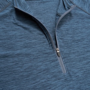 Hombres cuarto de cremallera de secado rápido entrenamiento Fitness correr gimnasio entrenamiento ropa deportiva Tops manga larga pulóver Sudadera con capucha - Product Image 6