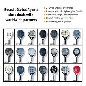 <span class=keywords><strong>Raquette</strong></span> de paddle-tennis en fibre de carbone personnalisée par le fabricant chinois, portable, résistante à l'abrasion, avec poignée en EVA. - Product Image 3