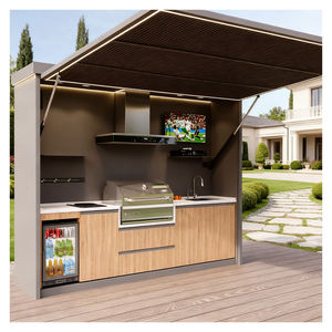 Cocina Exterior Modular Aislada con Parrilla para Barbacoa, <span class=keywords><strong>Cocinas</strong></span> Exteriores DIY con Piedra y Mármol - Product Image 2