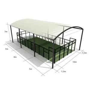 屋顶工厂2024新设计热卖便携式全景帕德尔网球场帕德尔球场