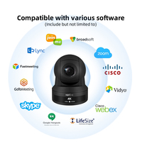Caméra de vidéoconférence 4k NDI PTZ combinaison avec zoom 12x système de diffusion en direct hd autofocus webcam de réunion intérieure