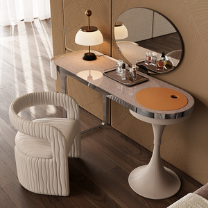 Moment Light Luxury Dressing <b>Table</b> Cloakroom Italian Villa Designer Makeup <b>Table</b> <b>Bed</b> End High-end B Made in China Moment L - Product Image 5