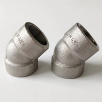 Coude à souder SS304 en acier forgé à 45 degrés, raccord MSS SP-79 pour systèmes de pipeline haute pression