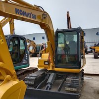 Excavatrice Komatsu PC70 d'occasion bien entretenue, 7 tonnes, godet de 0,28 m, faible entretien, longue durée de vie