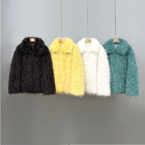 Manteau en polyester pour femme, élégant, chaud, d'hiver, tendance, décontracté, coupe-vent, en fausse fourrure moelleuse - Product Image 2