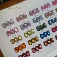 Style français pour salon de manucure 1 ensemble de vernis à ongles en gel UV 24 couleurs y compris rouge blanc porcelaine petit bulbe œil de chat perles de verre