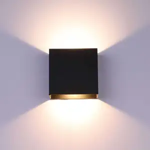 Luces de Pared Regulables para Interiores, Lámpara de Pared Moderna, Aplique de Aluminio Negro, 10W