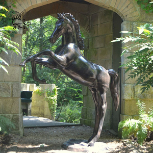 Décoration de jardin extérieure BLVE, statues d'animaux réalistes en métal coulé grandeur nature, sculpture de cheval en bronze avec des ailes - Product Image 6