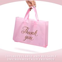 Sac en plastique rose personnalisé réutilisable pour le shopping commercial, idéal pour les demoiselles d'honneur et les mariages – Nouveauté irrésistible