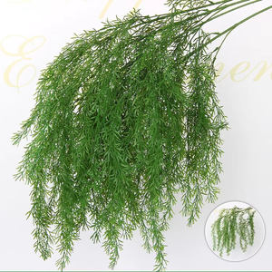 Décorations florales suspendues sur le thème vert de mariage, herbe de la pampa, floristerie, fond de plafond, feuillage artificiel - Product Image 1