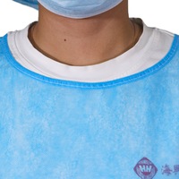 Robes d'isolement médicales jetables bleues translucides à capuche Hubei Haixin avec certification CE pour la vente en gros
