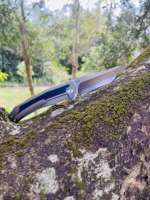 Couteau de poche pliant 2025 DIY OEM D2 Blade Titanium Handle 227cm pour la chasse, le camping, la survie tactique et les situations d'urgence