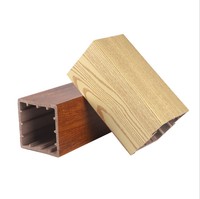 Diseño moderno Muestra gratis WPC Panel de pared Listón de madera WPC Tubo cuadrado de madera Impermeable Ignífugo Interior Vigas decorativas para techo