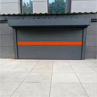 Porte à enroulement électrique moderne en aluminium à surface plate avec télécommande pour magasin, garage, villa, usage commercial