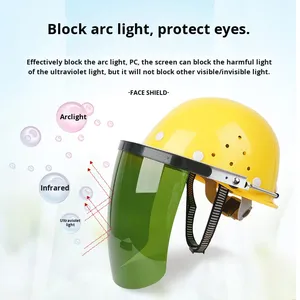 หมวกกันน็อคใช้สำหรับงานเชื่อมฉนวนกันความร้อนเต็มหน้าหมวกนิรภัยติดที่หัวหมวกสำหรับตัดบดสำหรับงานเชื่อมหน้ากากหมวกแข็ง - Product Image 3