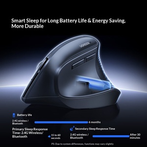 Original UGREENs Vertical Ergonomic Silent Mouse Wrist Care <b>Wireless</b> Mice for Laptop <b>PC</b> Office Wholesale Ergonomic Design Promot - Product Image 2