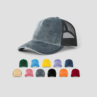 Casquettes de sport en maille à 5 panneaux personnalisables, casquettes de camionneur en maille vierges avec logo personnalisé, broderie respirante, casquettes de camionneur en velours sans mousse