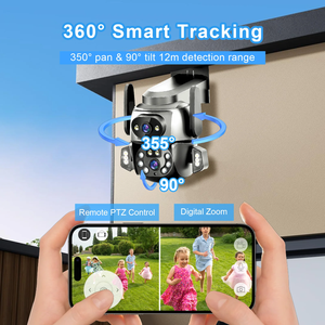 Caméra de sécurité extérieure WiFi PTZ à double objectif 8MP 4K avec vision nocturne couleur, caméra IP de surveillance CCTV sans fil HD, application Yoosee - Product Image 5