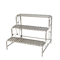 Présentoir en métal pour Pot de fleurs, étagère, personnalisé à 3 niveaux, pour plantes de jardin, escalier de balcon