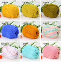 Vente flash, fil à tricoter et à crocheter à la main, 100g, 6 brins, mélange de coton et d'acrylique multicolore