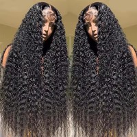 Wig 180% "depan penuh renda grosir Wig gelombang air Frontal 13x4 Wig rambut mentah rambut manusia renda depan rambut Brazilian