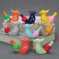 Sifflet d'oiseau aquatique en céramique en forme d'oiseau, mignon, coloré, multicolore, artisanal, pour sites touristiques