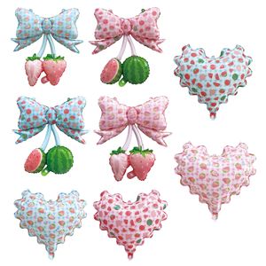 Globos de Mylar con Estampado de Frutas de Verano al por Mayor, Globos de Corazón con Diseño de Fresa y Sandía para Fiestas Infantiles y Picnics al Aire Libre - Product Image 2