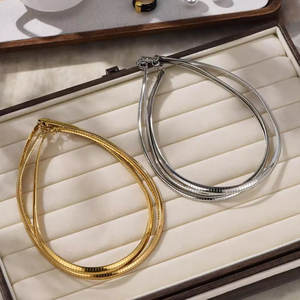 Collar de Moda de Acero Inoxidable 316L Personalizado, Chapado en Oro PVD de 14K y 18K, Gargantilla de Cadena de Serpiente para Mujer - Product Image 6