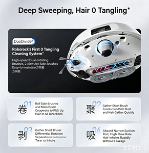 Robot aspirateur <span class=keywords><strong>Roborock</strong></span> P20 Max ultra-fin 79,8 mm avec navigation laser LDS rétractable, évitement d'obstacles par IA, nettoyage humide et sec pour la maison - Product Image 6