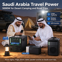 Centrale Électrique Portable OEM 5000W 6800Wh au Lithium Fer Phosphate, Générateur Solaire à Onde Sinusoïdale Pure pour Camping, VR, Maison et Urgences