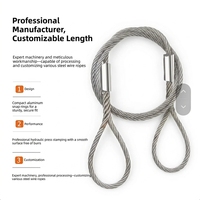 Eslinga de cable de acero para elevación con ojo, diámetro de 8mm-30mm, empalmada a mano o prensada, cable aceitado para aparejos de elevación