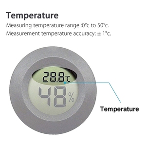 ミニラウンド爬虫類デジタルLCD冷蔵庫冷凍庫水湿度温度計ゲージ温度計湿度計 - Product Image 5