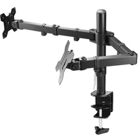 Bras de moniteur Yuanfan Suptek, support de moniteur, support de bureau, réglable en hauteur, double bras de montage en acier classique pour ordinateur, 2 écrans