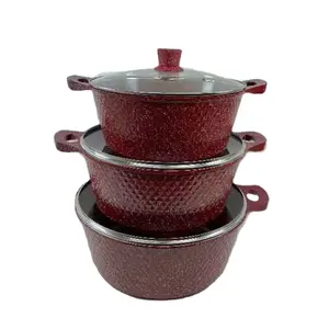 Set Peralatan Masak Le-Chef Anti Lengket, Set Panci Masak Dapur Anti Lengket 6 Buah