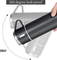 Cadeaux de luxe personnalisés 500ml Bouteille thermos à vide en acier inoxydable à double paroi Ensemble de bouteilles d'eau isolées avec 3 couvercles