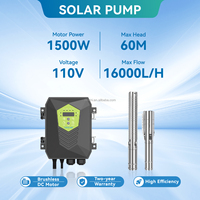 VEICHI Fabrik preis Gleichstrom betriebene 2 PS 60m Kopf Bomba De Agua Mppt Controller Tauch brunnen Solar wasserpumpe für die Landwirtschaft