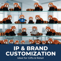 Peluche Panda Rouge Personnalisée OEM ODM en Gros – Tendance Internet, Cadeau B2B pour Boutiques, Fournisseur Rapide pour les Marchés Américain et Européen