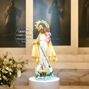 Fabrik Großhandel katholische religiöse Statuen Harz Madonna beten Jungfrau Mary Statue Skulptur schwangere Jungfrau Mary