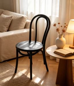 Modern Black Bentwood Leisure Dining <b>Chair</b> Classic <b>Thonet</b> Solid Wood Living Room <b>Chair</b> Durable/Comfortable Custom Size Available - Product Image 6