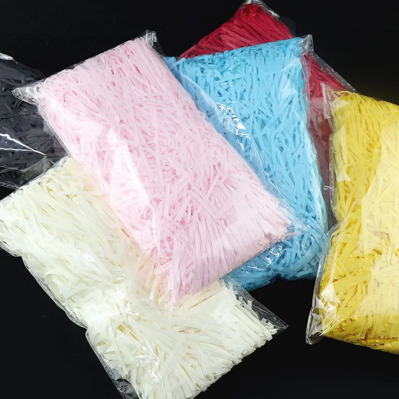 Fall In Color Shredded Paper Filler For Gift Box Packaging Eco Friendly Crinkle Shredded Tissue Paper