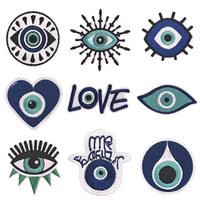 Patch brodé Eyes Design pour vêtements Fer à coudre sur des patchs de chapeau de broderie en sergé