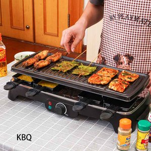 Gril à <span class=keywords><strong>raclette</strong></span> électrique intérieur approuvé CE CB GS Contrôle de la température sans fumée pour les barbecues à domicile - Product Image 2