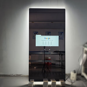 กระจกอัจฉริยะในห้องน้ำฟิล์มป้องกันหมอกกันน้ำเซ็นเซอร์สัมผัส WIFI ลำโพงไร้สายกำหนดขนาดเองได้ติดผนังสี่เหลี่ยมทันสมัย - Product Image 1