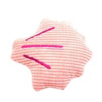 Jouet interactif pour chien en peluche sur le thème de la plage, mignon, en forme de coquillage rose, couineur, pour le jeu et le lance-lancer en extérieur